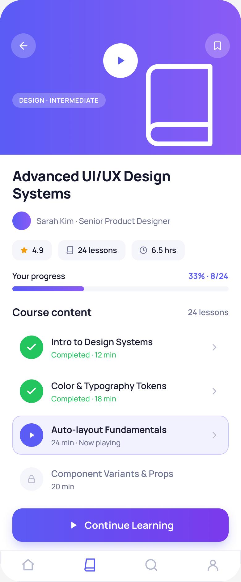 Lumina course detail